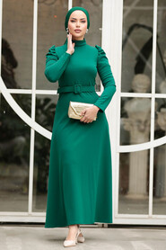  Modest Emerald Green Maxi Dress 554ZY - 3