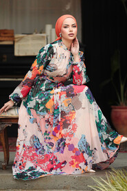  Modest Fuchsia Maxi Dress 30066F - 2