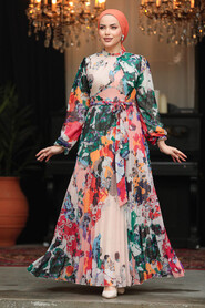  Modest Fuchsia Maxi Dress 30066F - 3
