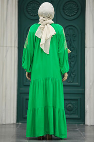  Modest Green Abaya Dress 10186Y - 2