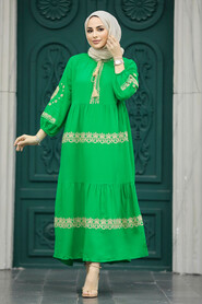  Modest Green Abaya Dress 11127Y - 2