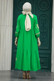  Modest Green Abaya Dress 11127Y - 4