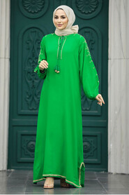  Modest Green Abaya Dress 40050Y - 2