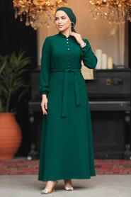  Modest Green Long Dress 57453Y - 2