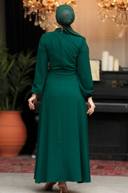 Modest Green Long Dress 57453Y - 3