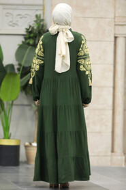  Modest Khaki Abaya Dress 30140HK - 3