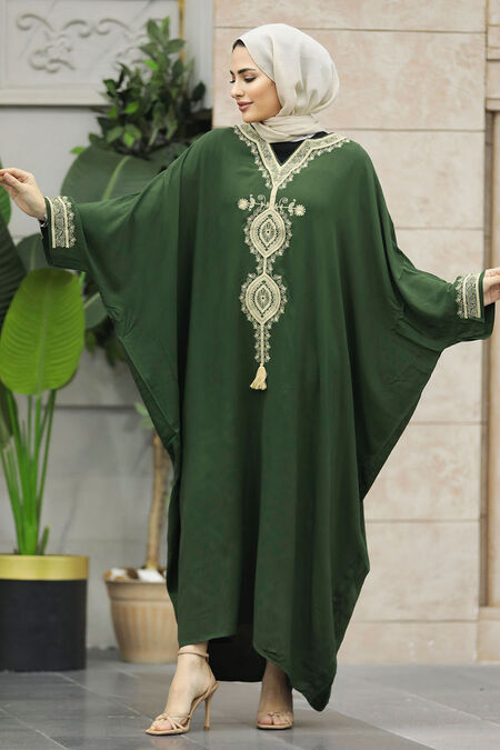  Modest Khaki Abaya Dress 41141HK - NEVA STYLE