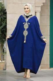  Modest Navy Blue Abaya Dress 41141L - 2