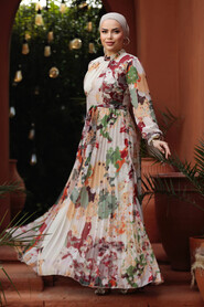  Modest Orange Maxi Dress 30066T - 6