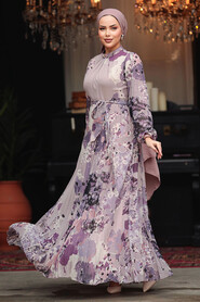  Modest Purple Maxi Dress 30066MOR - 1
