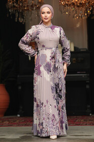  Modest Purple Maxi Dress 30066MOR - 3
