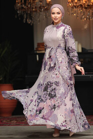  Modest Purple Maxi Dress 30066MOR - 4