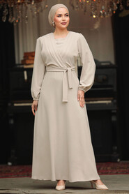 Neva Style - Modest Stone Maxi Dress 30002TAS - 4