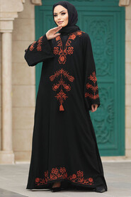  Modest Terra Cotta Abaya Dress 10153KRMT - 2