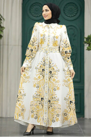  Mustard Hijab For Women Dress 22143HR - 2