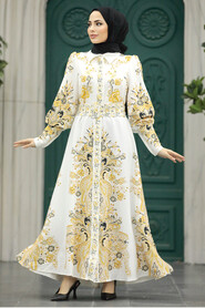  Mustard Hijab For Women Dress 22143HR - 1