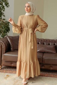  Mustard Muslim Dress 3747HR - 3