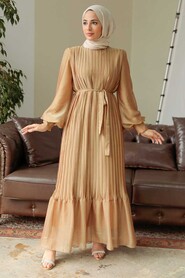  Mustard Muslim Dress 3747HR - 1