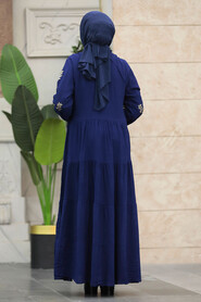  Navy Blue Abaya Dress 40110L - 3