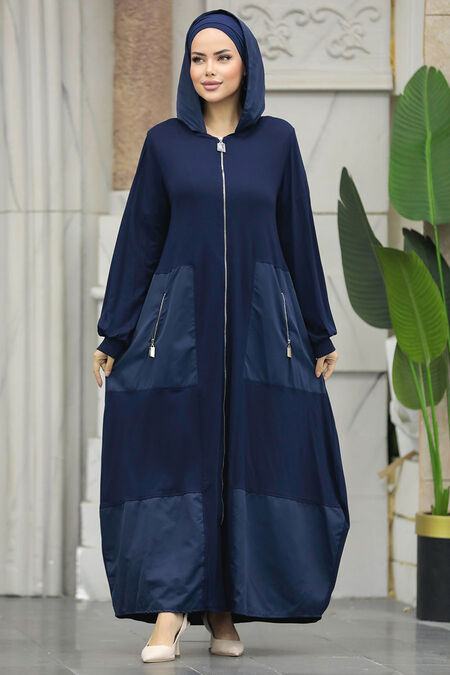 Neva Style - Navy Blue Dubai Abaya 20130L - NEVA STYLE