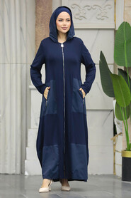 Neva Style - Navy Blue Dubai Abaya 20130L - 2