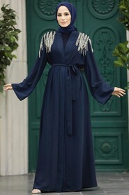  Navy Blue High Abaya 391300L - 2