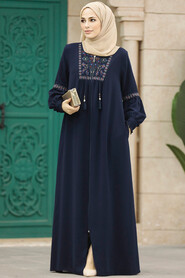  Navy Blue High Quality Turkish Abaya 41562L - 2