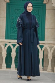  Navy Blue Hijab For Women Abaya 388900L - 3