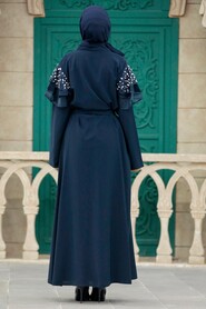  Navy Blue Hijab For Women Abaya 388900L - 4