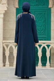  Navy Blue Hijab Turkish Abaya 378500L - 3