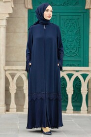  Navy Blue Islamic Clothing Turkish Abaya 396000L - 3