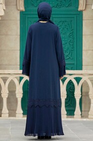  Navy Blue Islamic Clothing Turkish Abaya 396000L - 4