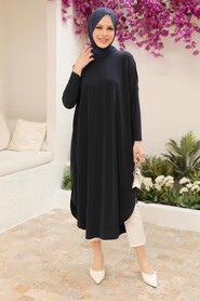  Navy Blue Long Sleeve Tunic 17350L - 1