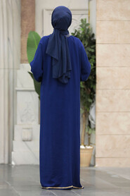  Navy Blue Modest Abaya Dress 10136L - 3