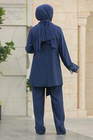  Navy Blue Modest Dual Suit 40025L - 5