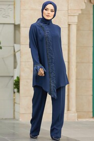  Navy Blue Modest Dual Suit 40025L - 4