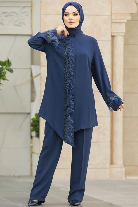  Navy Blue Modest Dual Suit 40025L - NEVA STYLE