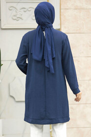  Navy Blue Modest Tunic 21032L - 4