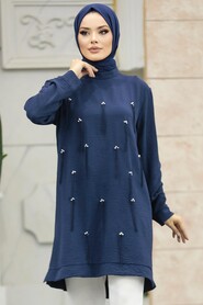  Navy Blue Modest Tunic 21032L - 2