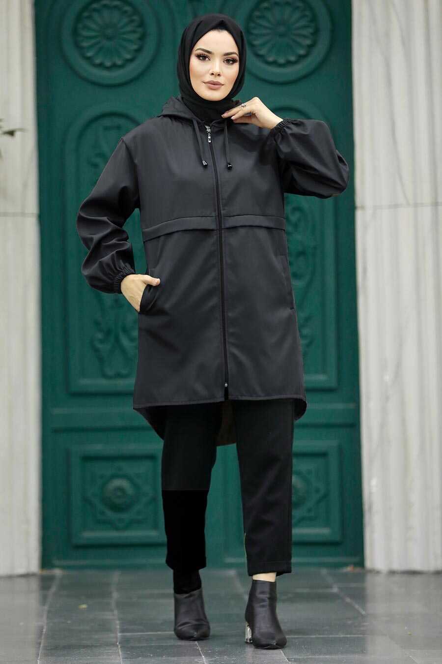 Neva Style - Navy Blue Muslim Coat 5957L