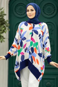  Navy Blue Muslim Tunic 11902L - 2