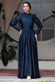  Navy Blue Plus Size Evening Gowns 60801L - 3