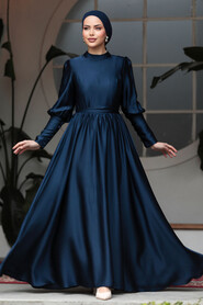  Navy Blue Plus Size Evening Gowns 60801L - 1