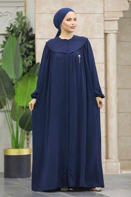  Navy Blue Plus Size Abaya 20134L - NEVA STYLE