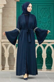  Navy Blue Women Abaya 392800L - 1