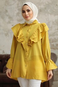  Oil Green Hijab For Women Tunic 1139YY - 1