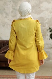  Oil Green Hijab For Women Tunic 1139YY - 4