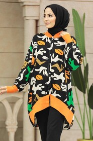  Orange Hijab Turkish Tunic 11903T - 2