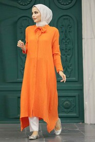 Neva Style - Orange Hijab Turkish Tunic 5401T - Thumbnail
