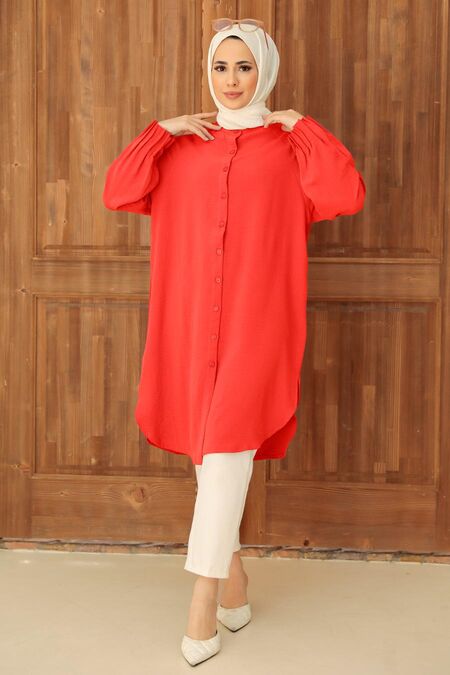  Orange Hijab Turkish Tunic 6312T - NEVASTYLE